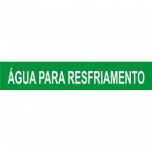 Adesivo para Tubos Identificação Água para Resfriamento 55x350mm Verde - Craftmark