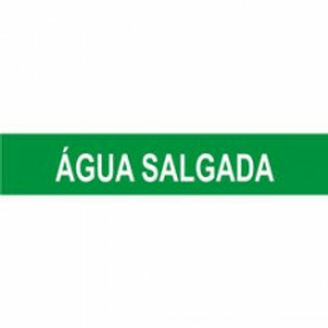 Adesivo para Tubos Identificação Água Salgada 55x350mm Verde - Craftmark