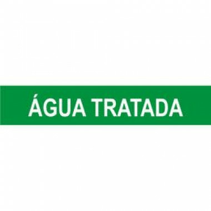 Adesivo para Tubos Identificação Água Tratada 55x350mm Verde - Craftmark
