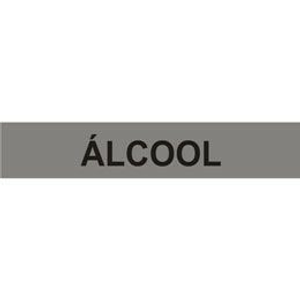Adesivo para Tubos Identificação Álcool 55x350mm Cinza - Craftmark