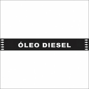 Adesivo para Tubos Identificação Óleo Diesel 55x350mm Preto - Craftmark
