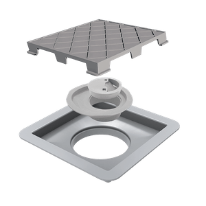 Ralo Linear Oculto Quadrada Novii 15x15cm - Ralo Linear