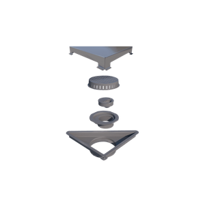 Ralo Linear Triangular Vertex Tampa Inox Escovada - Ralo Linear