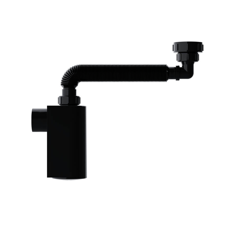 Sifao Tubo Extensivo com Copo de Parede DN38 Preto - Blukit-1.jpg