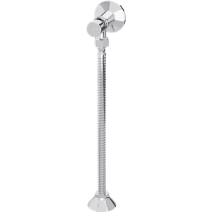 Válvula Mictório com Canopla e Flexível 30cm Cromado - Blukit