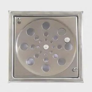 Grelha com Caixilho Parafusada Quadrada Inox 100mm Cromado - CLX