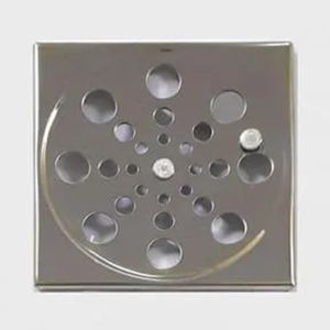 Grelha sem Caixilho com Fecho Quadrada Inox 100mm Cromado - CLX