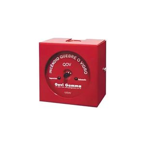 Botão para Alarme Sobrepor com 2 LED para Caixa 4x4 24V - Gevi Gamma