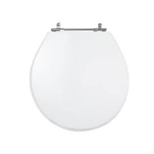 Assento Sanitário Poliester Targa Izy Ravena Fixação Cromada Branco - Sedile