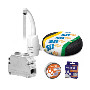 Kit Torneira Elétrica Luna Branco - Zagonel