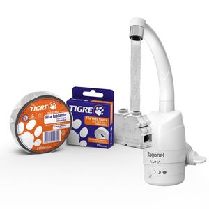 Kit 2 Torneira Elétrica Luna Branco - Zagonel