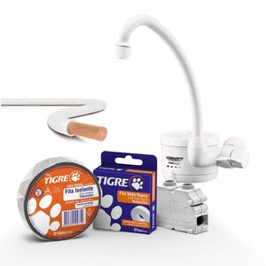 Kit Torneira Elétrica Loren Easy Branco - Lorenzetti