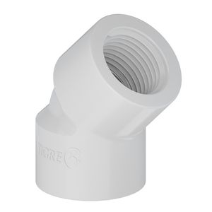 Joelho 45 PVC Roscável 1/2" Branco - Tigre