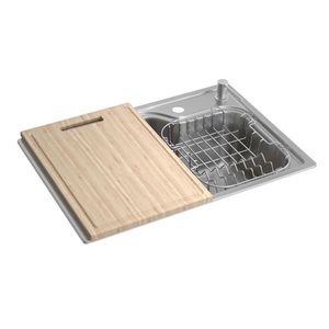 Cuba Simples Retangular C Deck E Acessorios Facile 60x40cm Inox - Deca