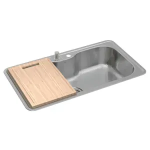 Cuba Simples Retangular C Deck E Acessorios Facile 80x40cm Inox - Deca