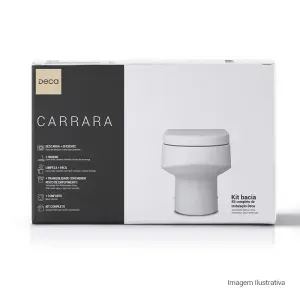 Kit Completo de Bacia Convencional Carrara Branco - (KP6017) - Deca