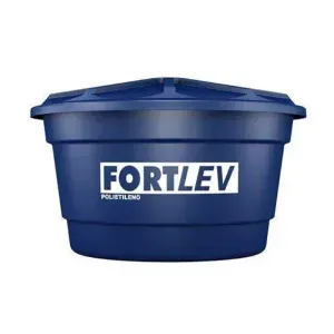Caixa D´água Polietileno 1.500 litros Com Tampa Azul - Fortlev
