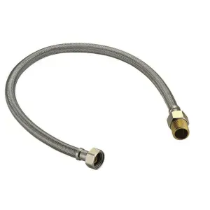 Ligação Flexivel Trançado Aço Inox 1/2"" x 40cm Cromado - (4607C040) - Deca