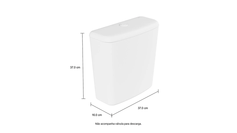 Caixa Acoplada Aspen - Izy - Ravena - Spot - Fast Branco - (CD0017