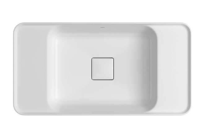 Cuba Retangular de Sobrepor 60cm com Deck Branco-2