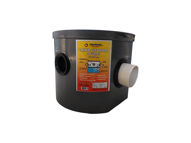 CaixadeInspecaoeInterligacao1FurosemTampa600x300x150mmPonteirasBrec