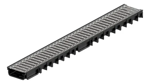 Canal Com Grelha Aco Slim H50 Galvanizado - Aco Drenagem