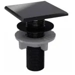 Plug para Bide e Lavatorio Tapa Furo Quadrado 12 50mm Black - Blukit