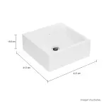 Cuba Suspensa com Mesa Quadrado 415mm Branco L.73S.17 Deca-3