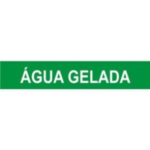 Adesivo para Tubos Identificação Água Gelada 25x200mm Verde - Craftmark