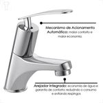 TorneiraparaLavatoriodeMesaFechamentoAutomaticoDecamaticConfortoCromado1173CCONFDeca
