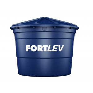 Caixa D´água Polietileno 5.000 litros Com Tampa Azul - Fortlev