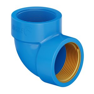 Joelho 90 Redução com Bucha Latão PVC Soldável 3/4x1/2" Azul - Tigre